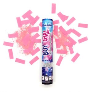 Gender Reveal Confetti & Mist – Roze 30 cm | Spectaculair effect