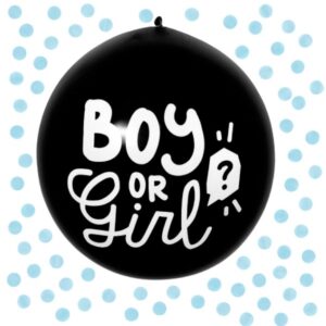 Latex confettiballon “Boy or Girl” – Blauw | Gender Reveal & Confetti