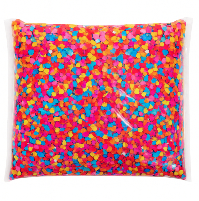 Zak confetti 1 KG – Veelkleurige papieren confetti