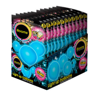 Alternative view of Latex LED-ballonnen set (5 stuks, blauw, 23 cm) – Verlichte feestballonnen