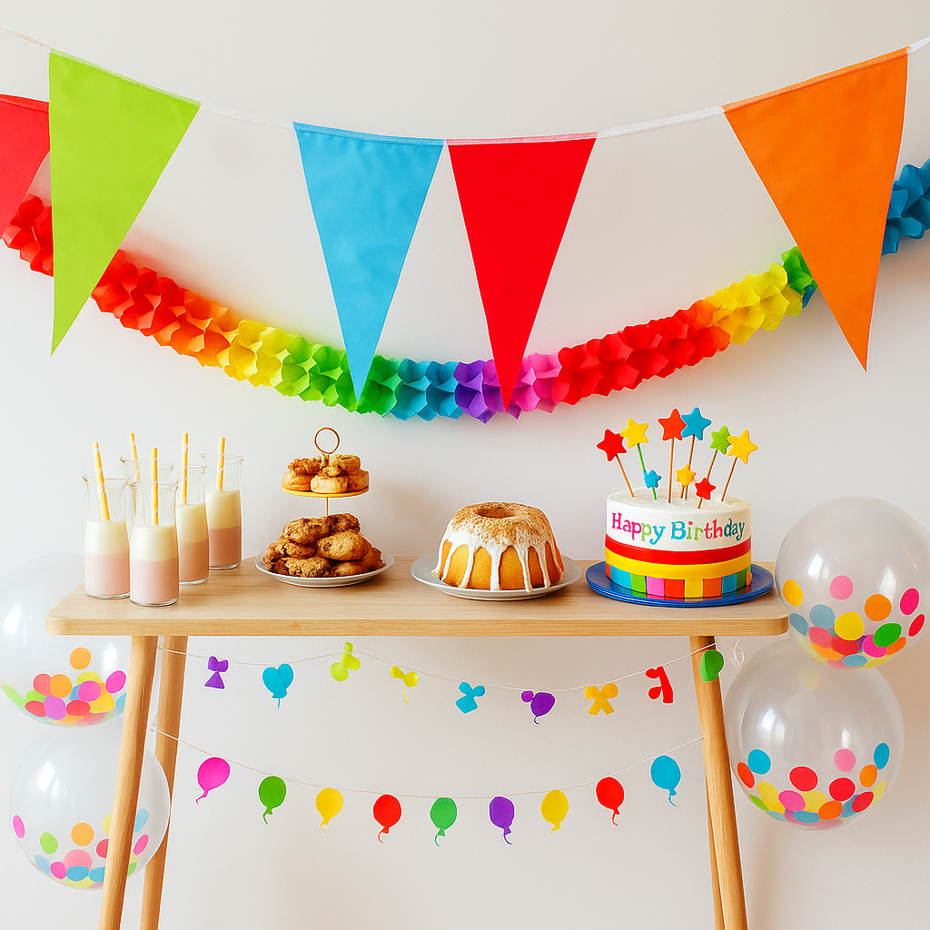 Multicolor confettiballonnen – set van 5 stuks (Ø 30 cm) - Afbeelding 2