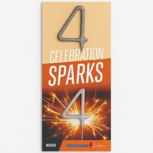 Sterretje cijfer “4” – sprankelende nummer-sparkler voor jouw feest