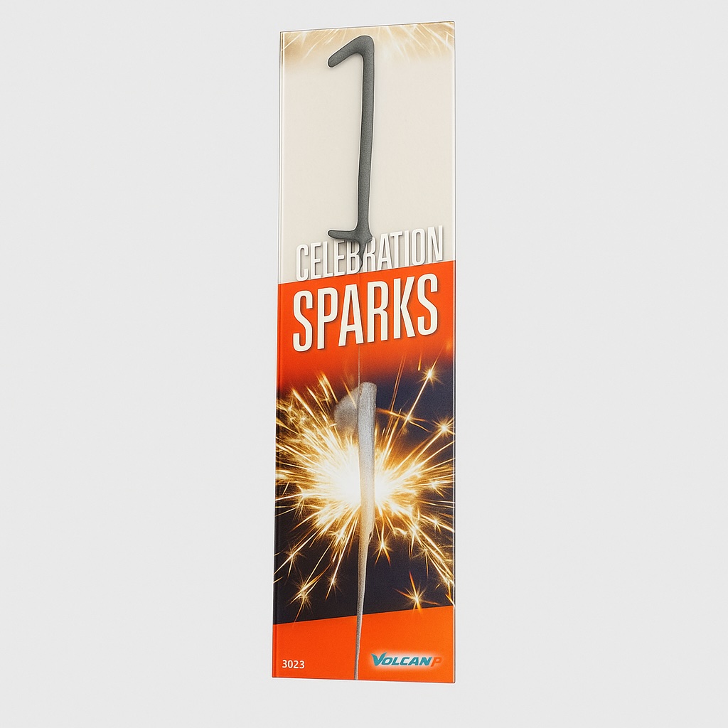 Sterretje cijfer “1” – sprankelend nummer-sparkler voor jouw feest