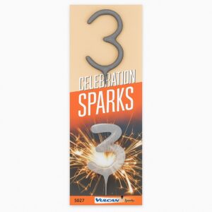 Sterretje cijfer 3 – sprankelend nummer-sparkler voor elk feest